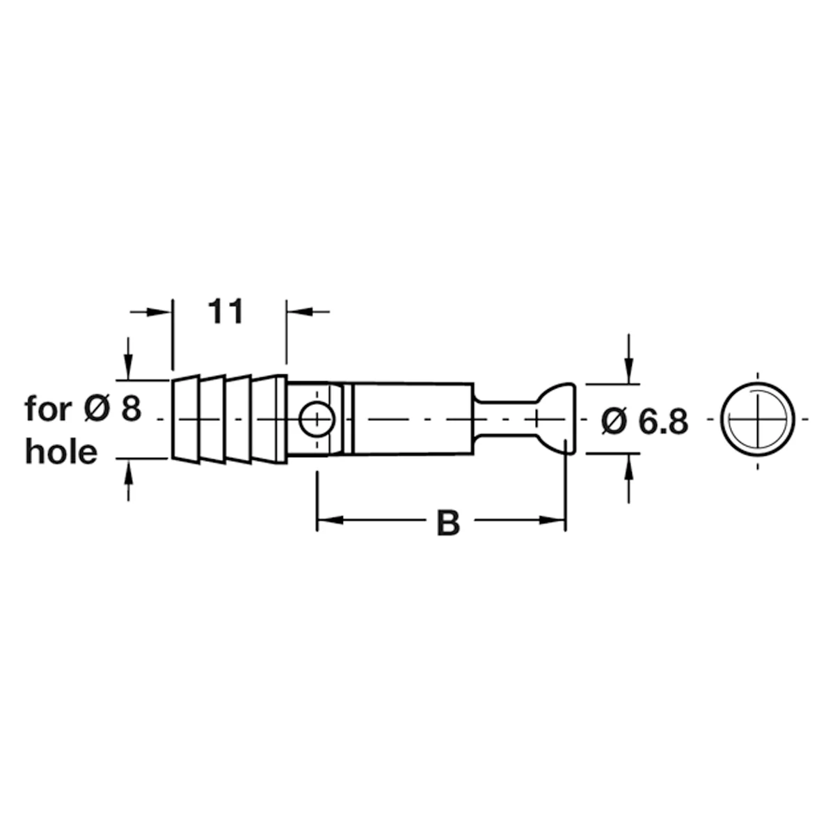 MINIFIX GV MITRE D6.8x44 GLV x100 - Image 2