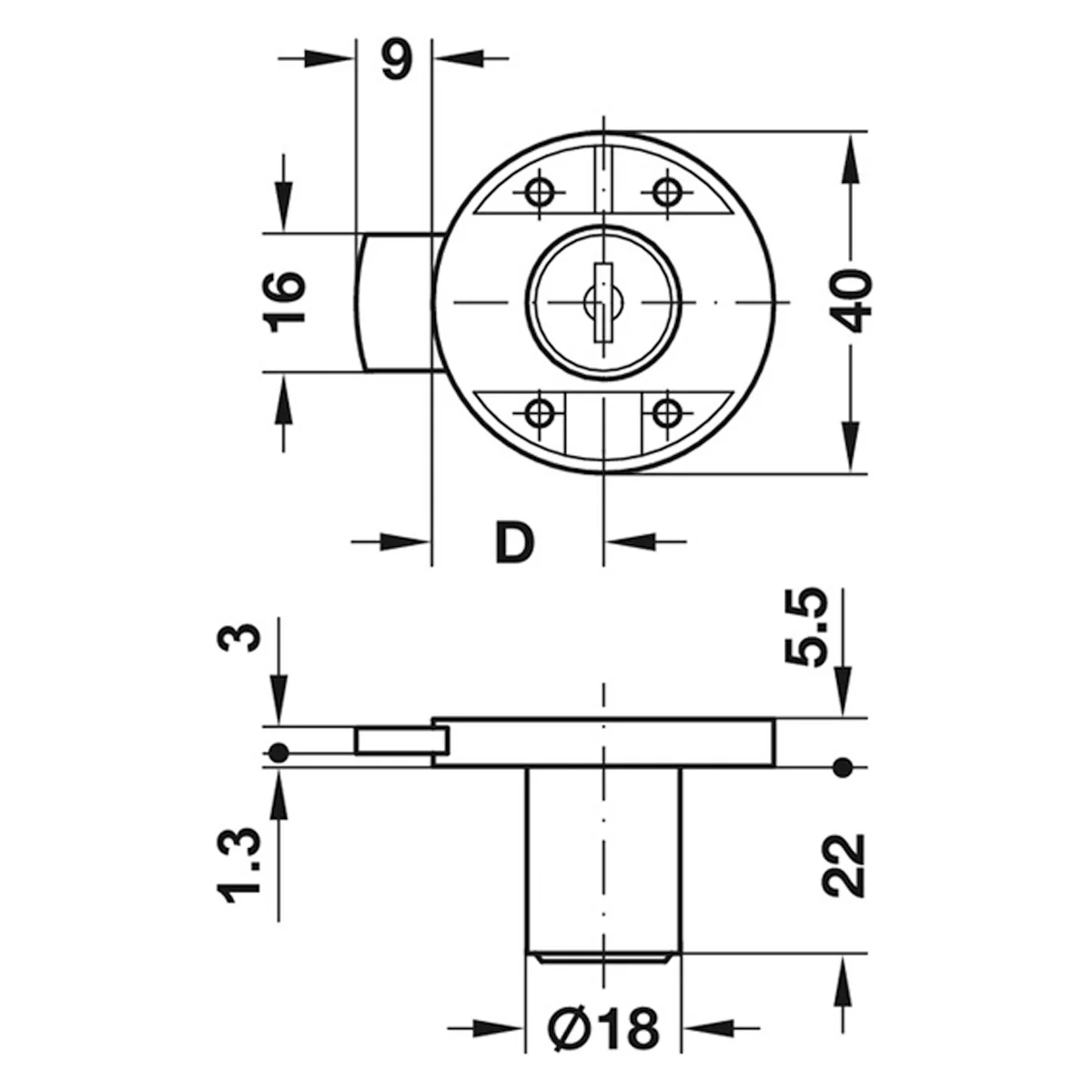MINILOCK 40 CYL 18 FH1 DRAW ZA/MNP - Image 2