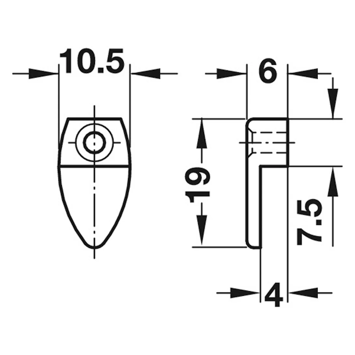 MIRROR CLIP OVAL 19x11 PL/TRN BX100 - Image 2
