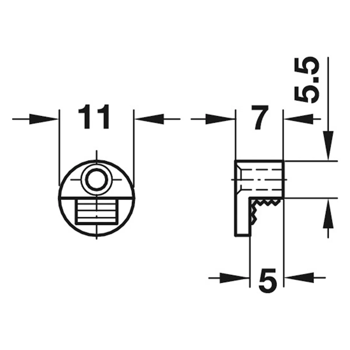 MIRROR CLIP ROUND D11x7 NP/BR BX100 - Image 2