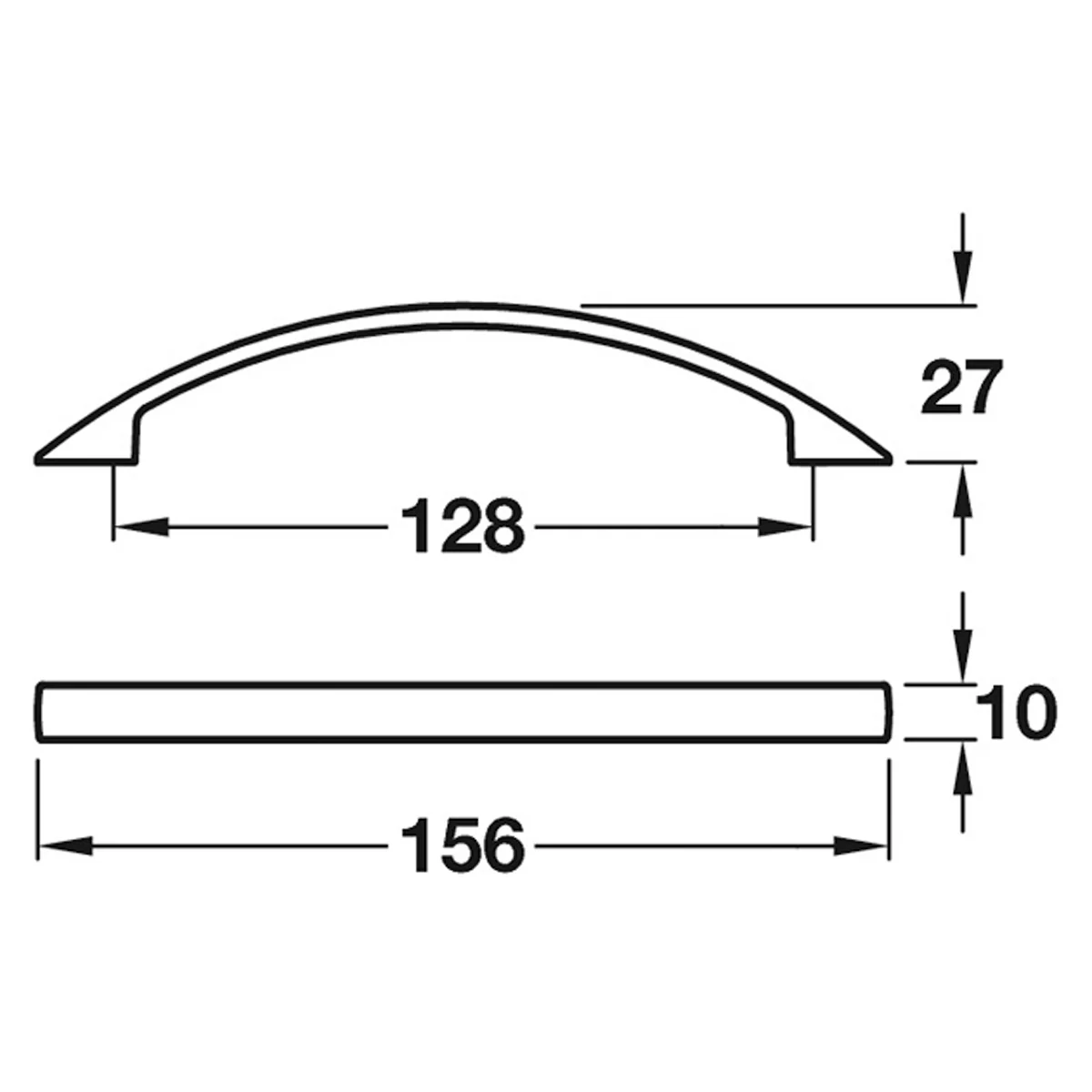 MITFORD PULL HANDLE 128HC ZA/PCP - Image 2