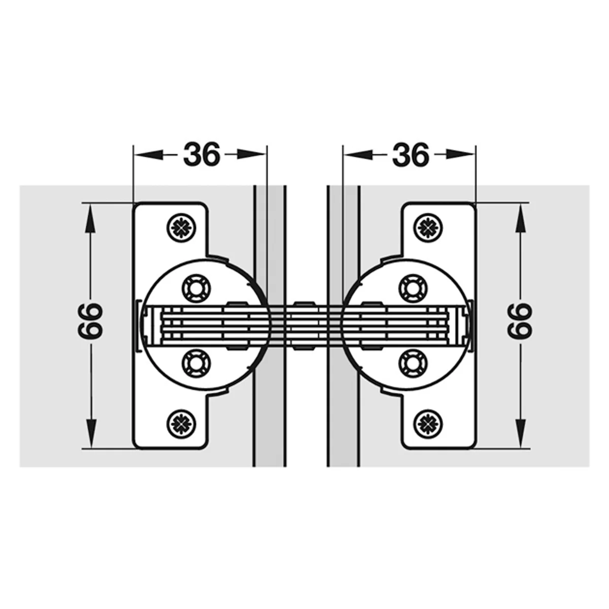 MITRE HINGE 120deg SCR D35 ZA/NP - Image 2