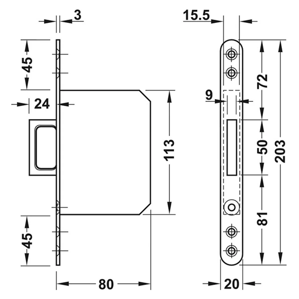 MORT SPRING LOADED HANDLE ST/MAT - Image 2