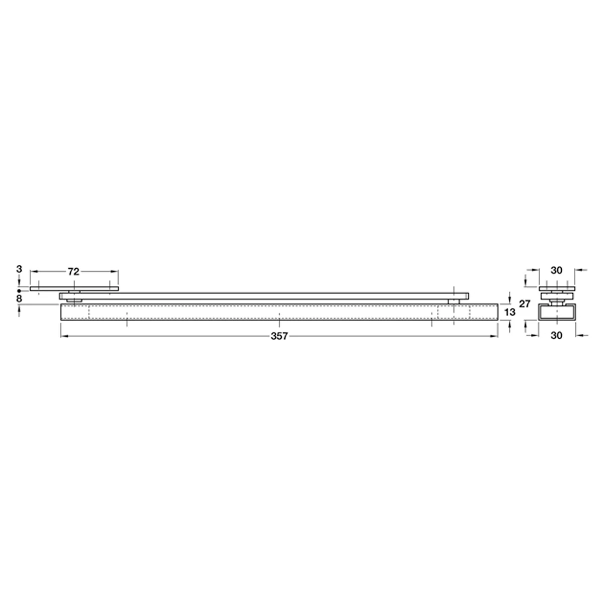 MORTICE OVERHEAD LIMIT STAY ZPS - Image 2