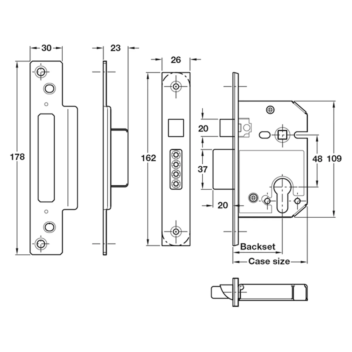 MORTICE SASHLOCK 79 BS56 SSS - Image 2