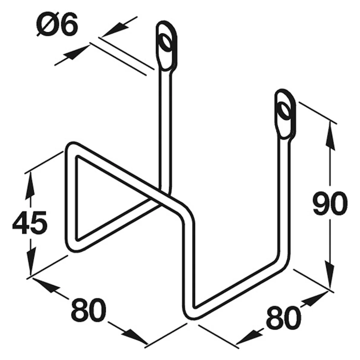 MULTI-PURPOSE HOOK 90x80x80 ST/PCP - Image 2