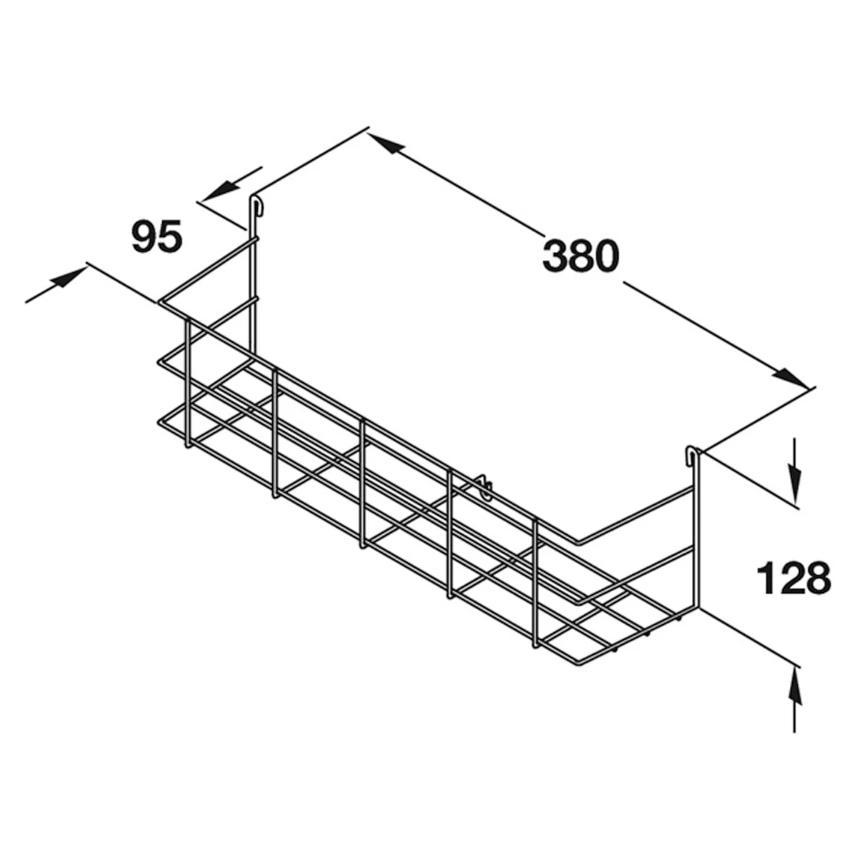 MULTI RACK 1TIER 390x128x95 ST/PCP - Image 2