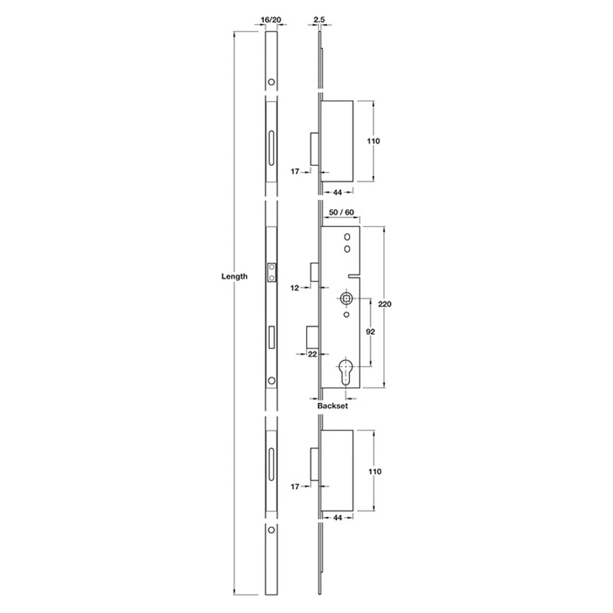 MULTIPOINT LOCK LINE BS45 2250x20 - Image 2