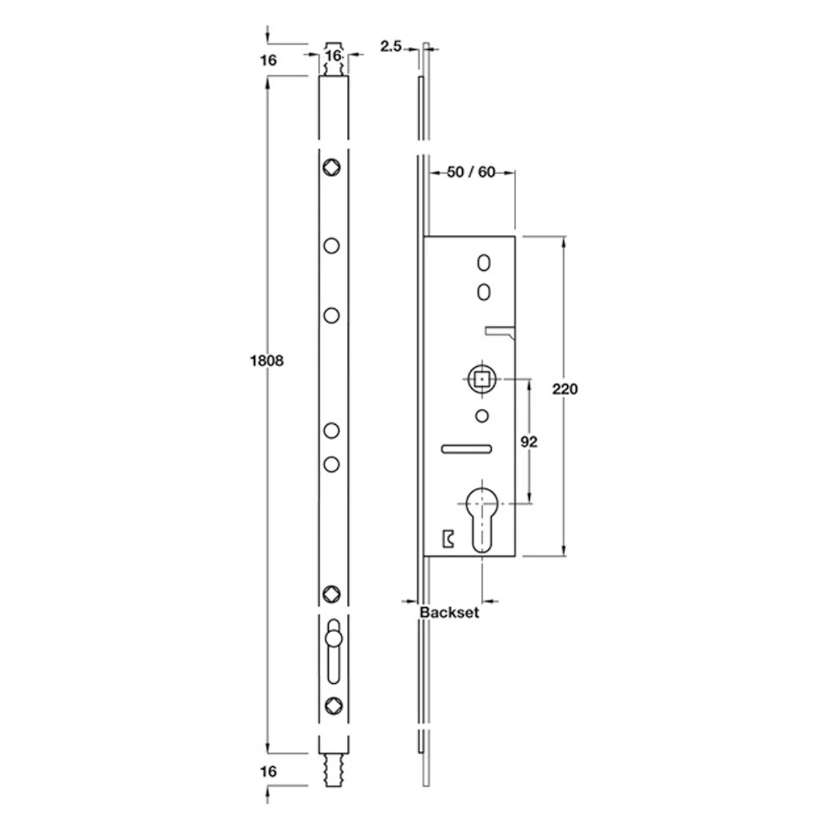 MULTIPOINT LOCK SLAVE BS45 1810x16 - Image 2