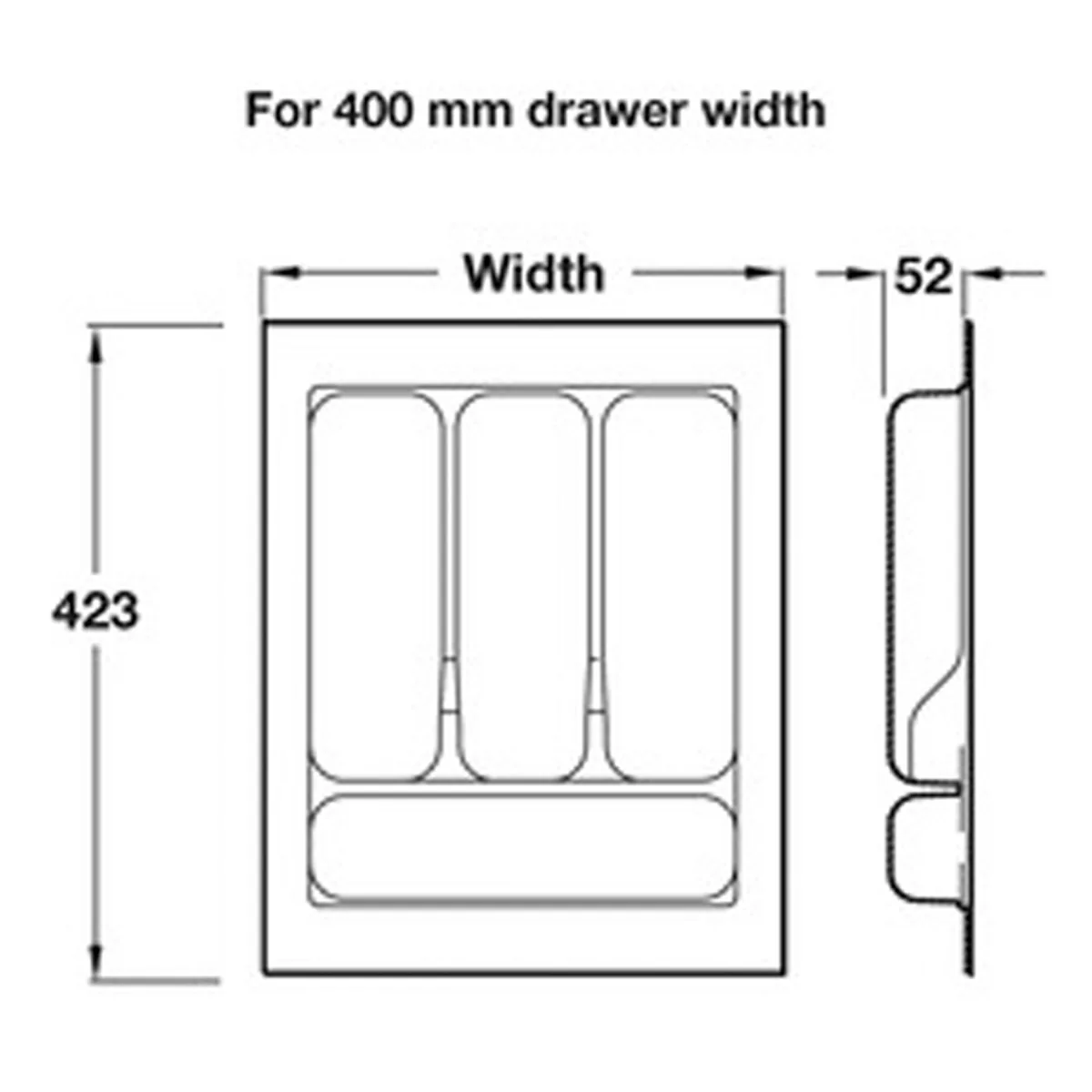 MX S CUTLERY INSERT 450x0400 SLV - Image 2