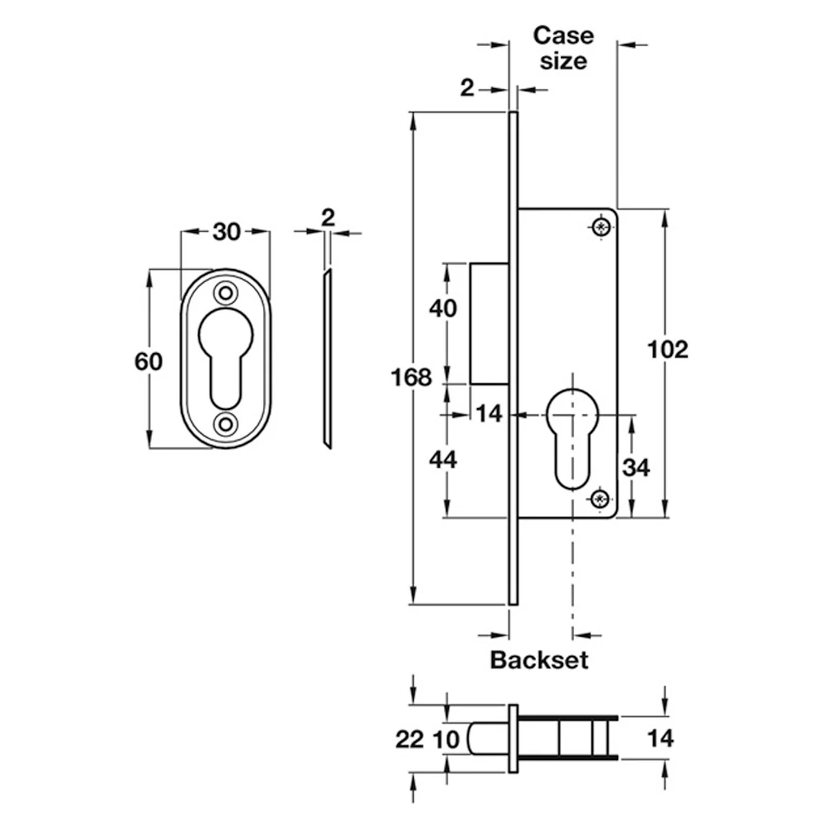 NARROW DEADLOCK CASE 51/35 ST/SAT - Image 2