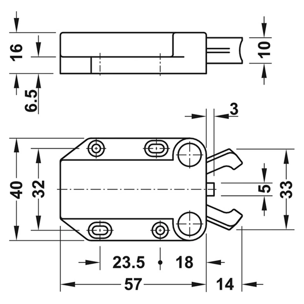NON-MAGNET PRESSURE CATCH 4KG PL/BK - Image 2