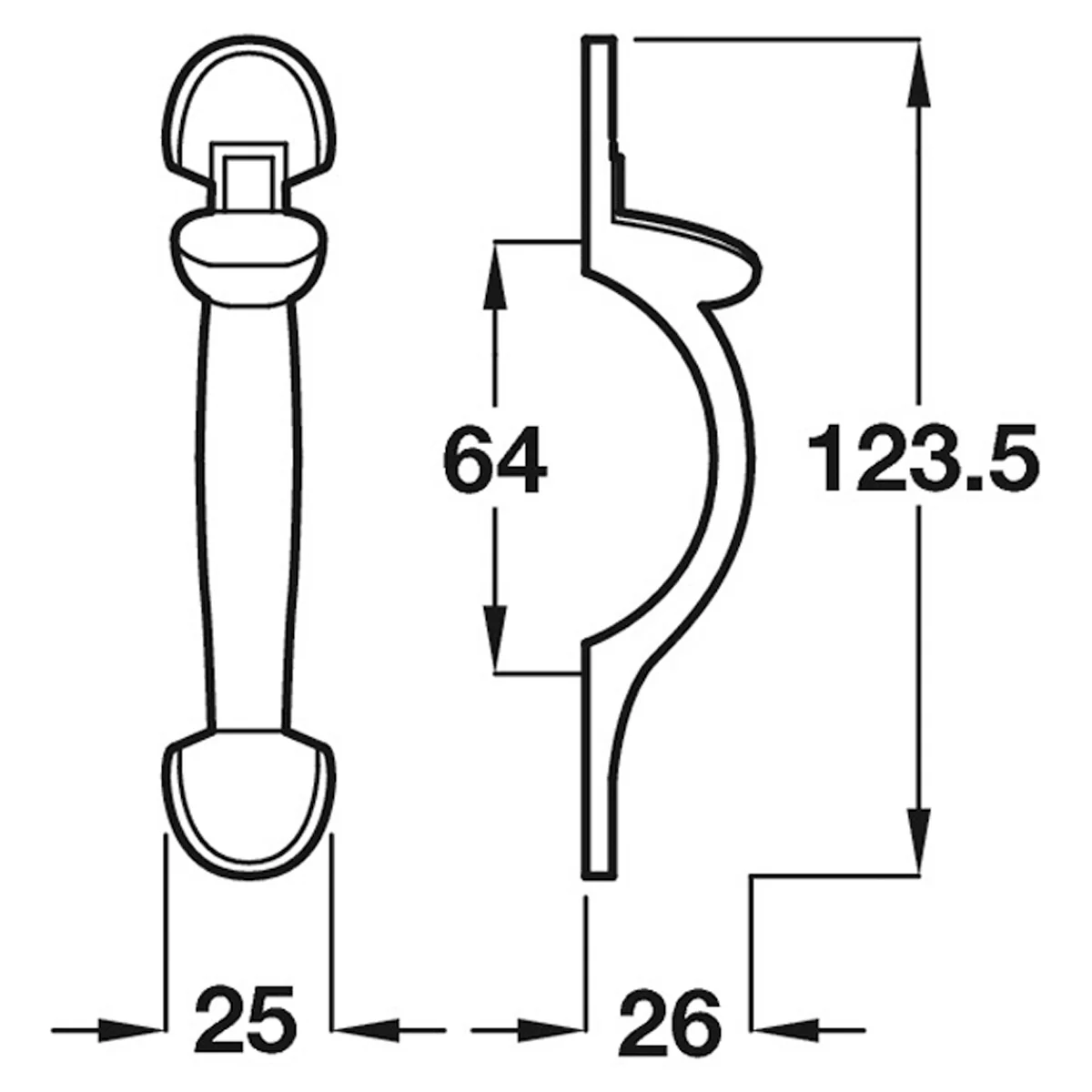 NORFOLK LATCH HANDLE 64HC ZA/APW - Image 2