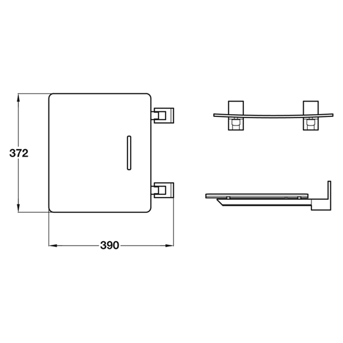 NYMA SLIM SHOWER SEAT 390x372 WHI - Image 2
