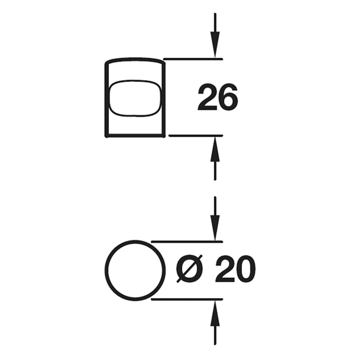 ORSON KNOB D20x26 ALU/ANO - Image 2