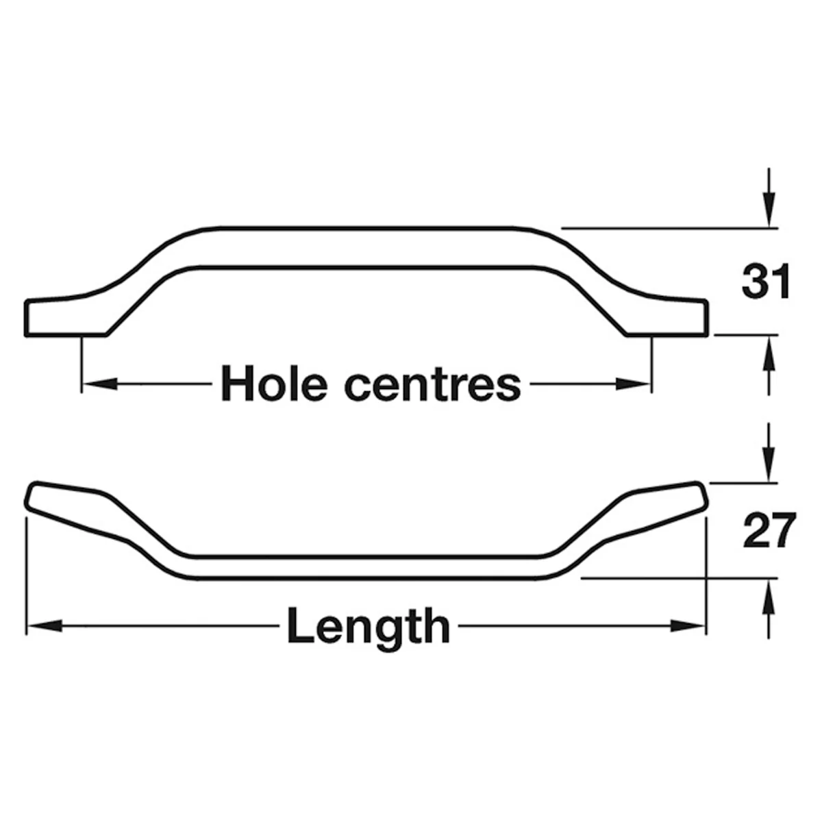OSAKA PULL HANDLE 160HC 191 ZA/GPH - Image 2