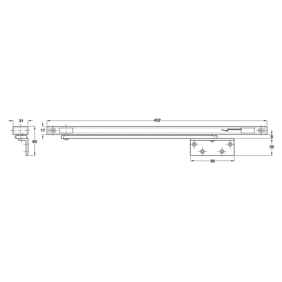 OVERHEAD DOOR STOP+HOLDER 90-130deg - Image 2