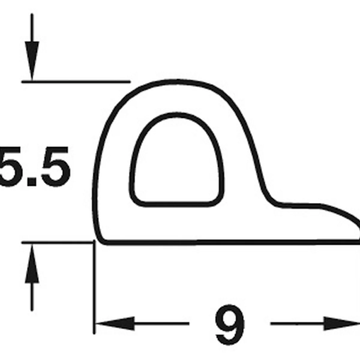 P STRIP SEAL 5000x9x5.5 BROWN - Image 2