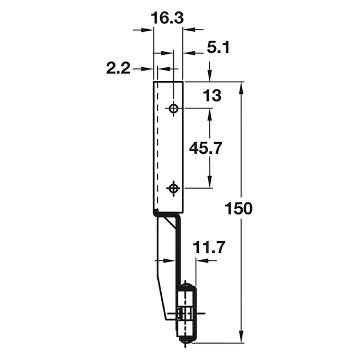PIVOT SLIDE DOOR RUN 506 ST/BKZP - Image 2