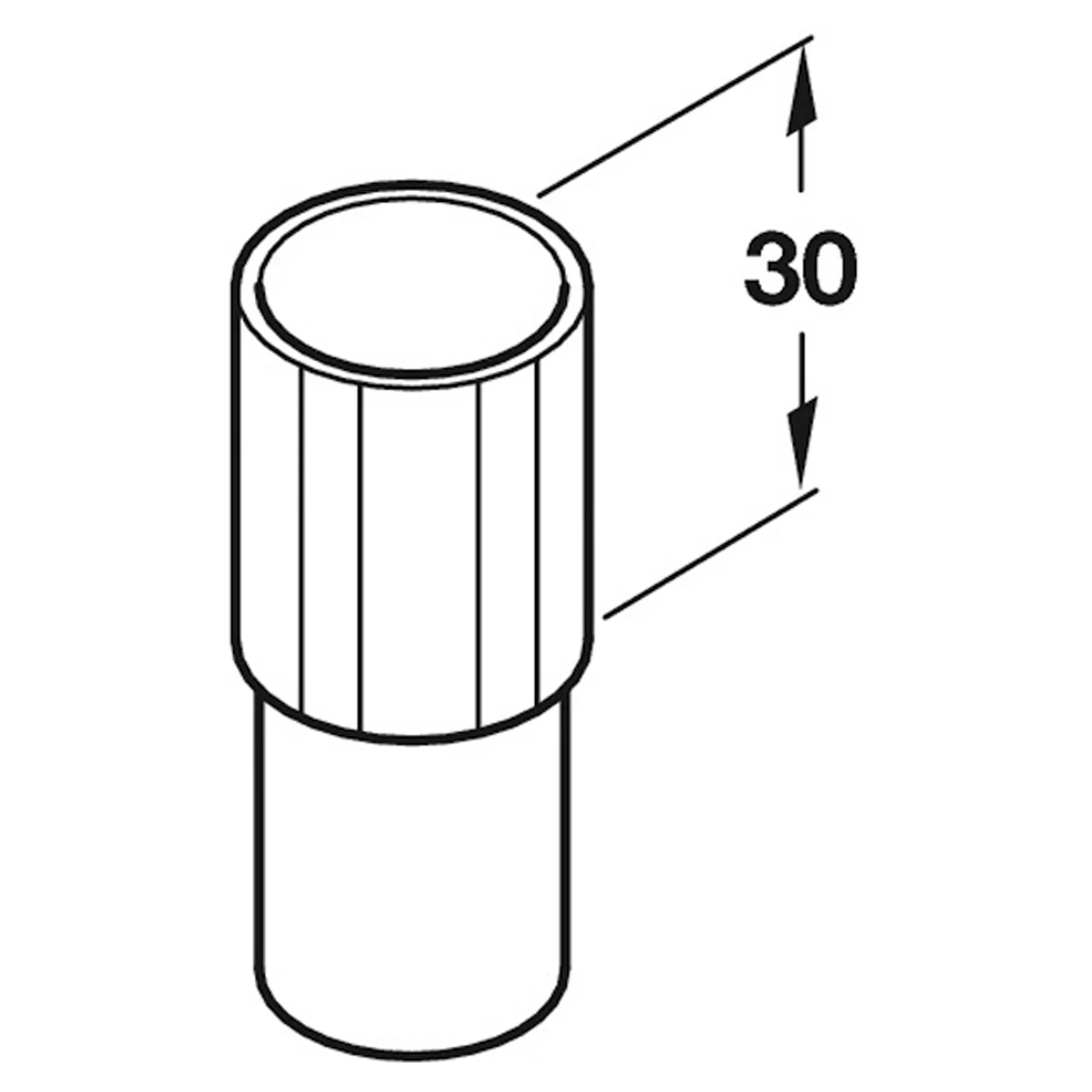 PLINTH SHAFT EXTENSION 30 PL/BLK - Image 2