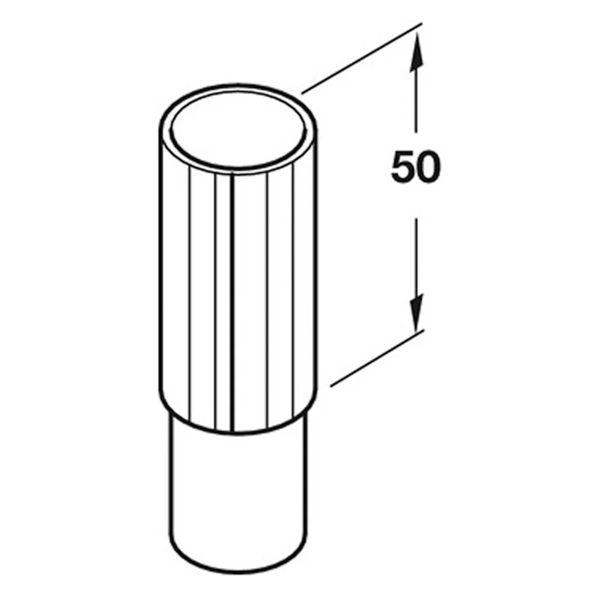 PLINTH SHAFT EXTENSION 50 PL/BLK - Image 2