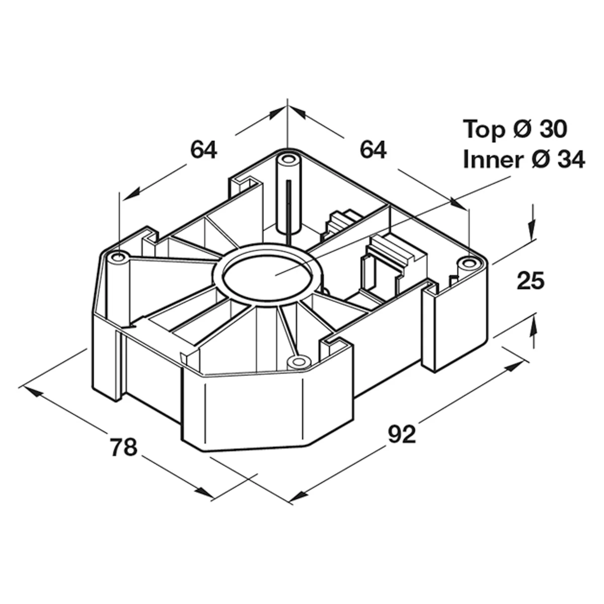 PLINTH TOP SECTION SCR PL/BLK - Image 2