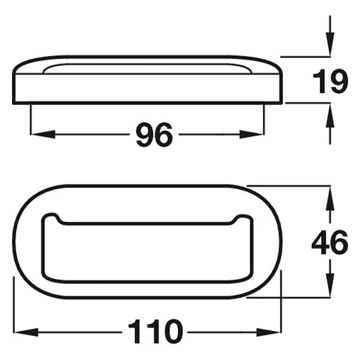 PULL HANDLE 96HC 110x46x19 ZA/ALU - Image 2