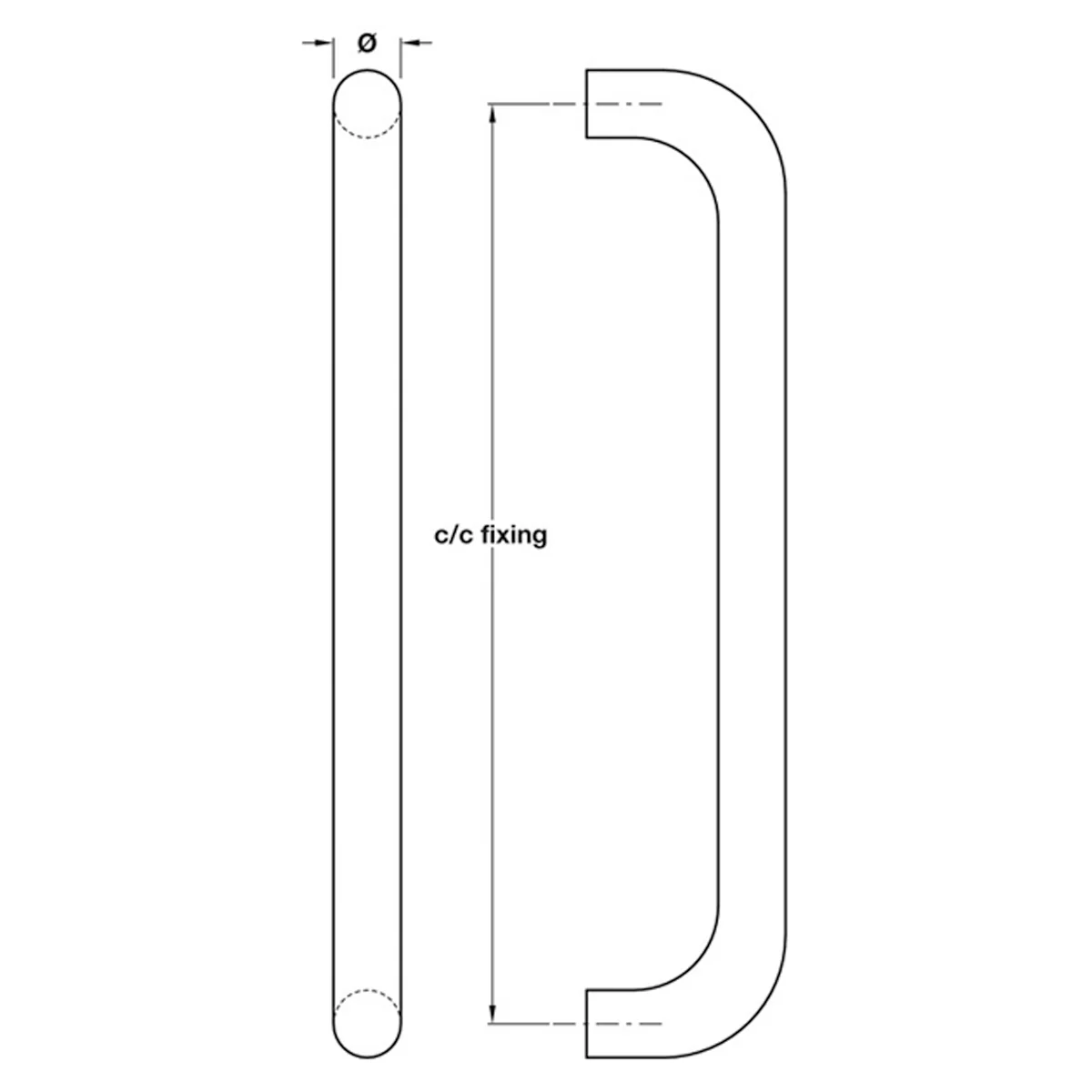 PULL HANDLE BTB D16 150HC PSS - Image 2