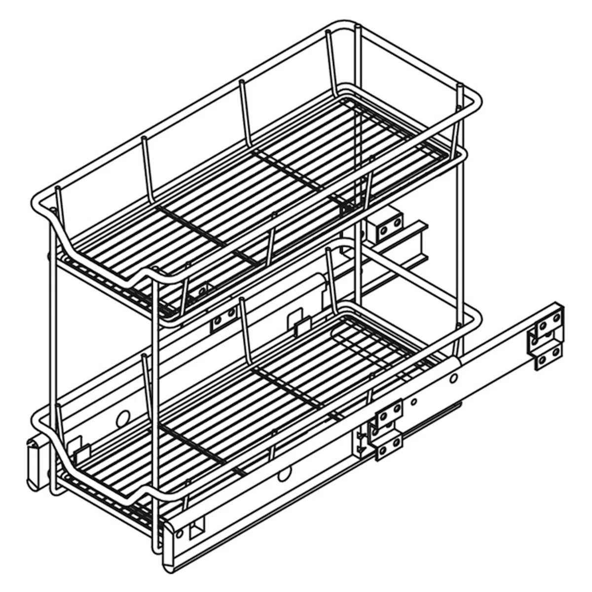 PULLOUT STORAGE 2TIER 300/200 PCP - Image 2