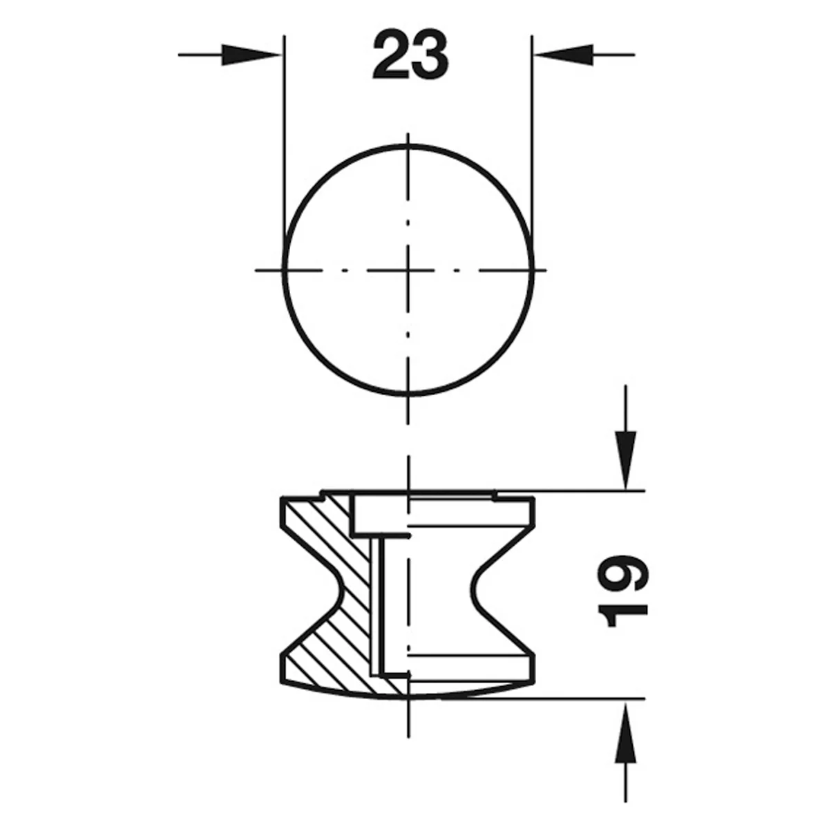 PUSH-LOCK NO ROS 13-19 D23x21 MNP - Image 2