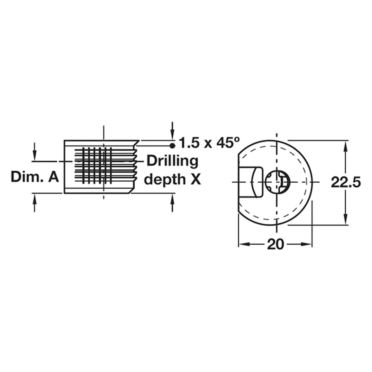 RAFIX-20 FHS -RDG D22x8.0 WHI x100 - Image 2