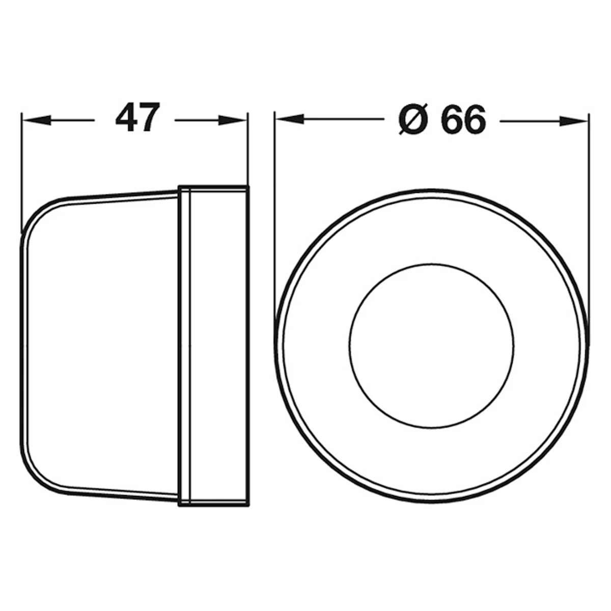 REPLACEMENT DOME D66x47 PL/CLR - Image 2