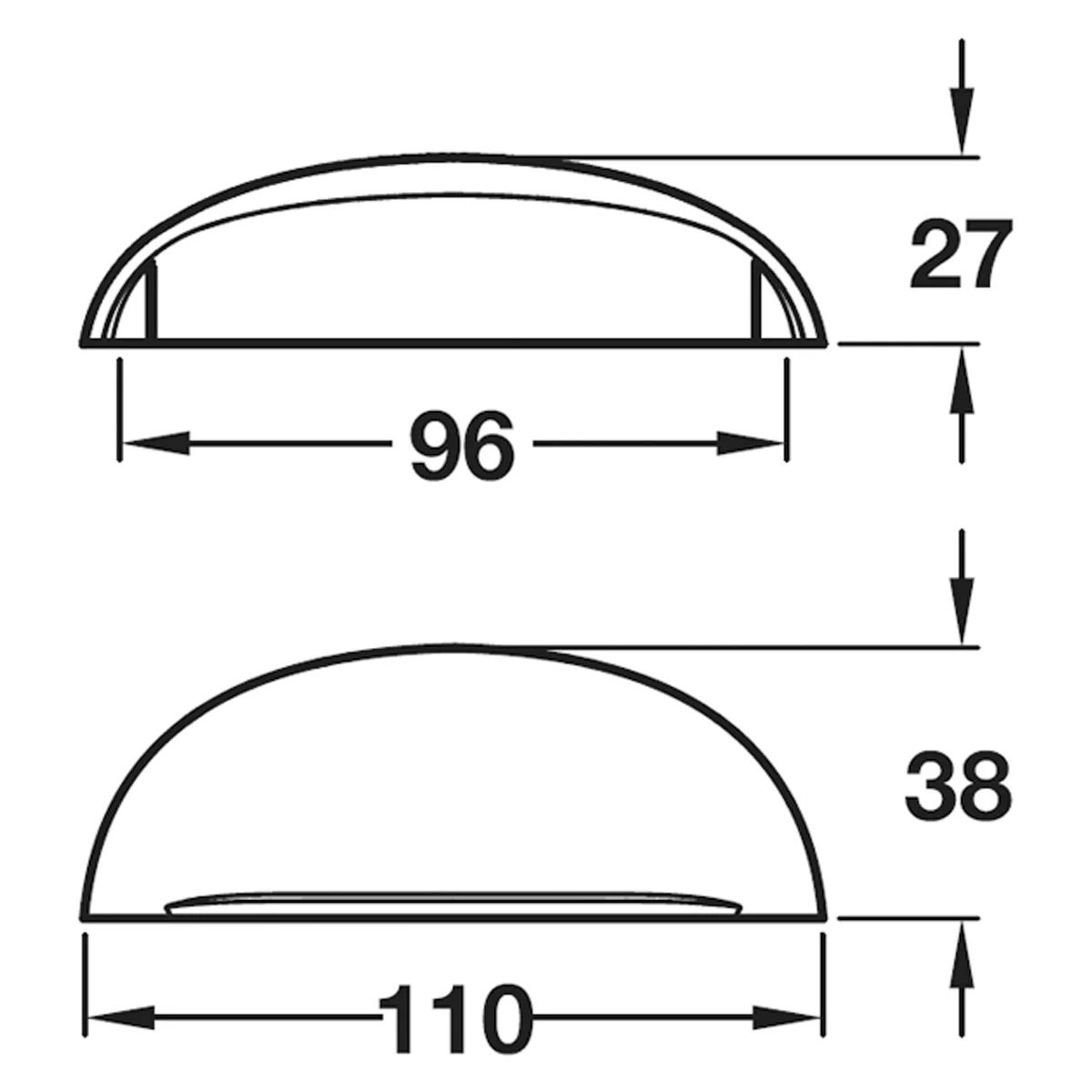 RESTORATION CUP HANDLE 96HC BRS/PCP - Image 2