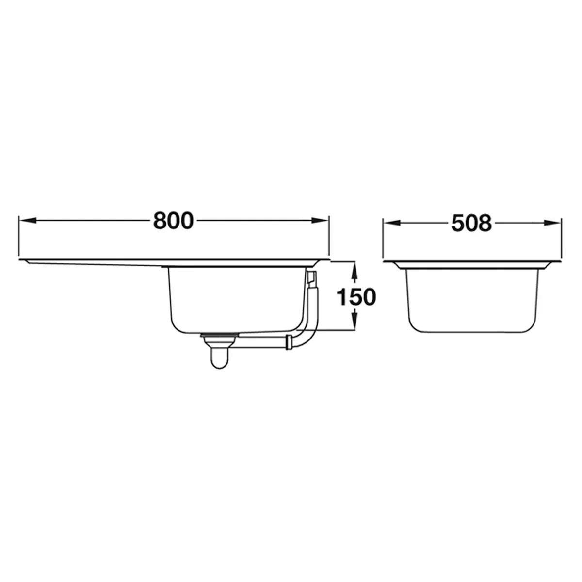 RMASTER BALTIMORE SINK 800x508x150 - Image 2