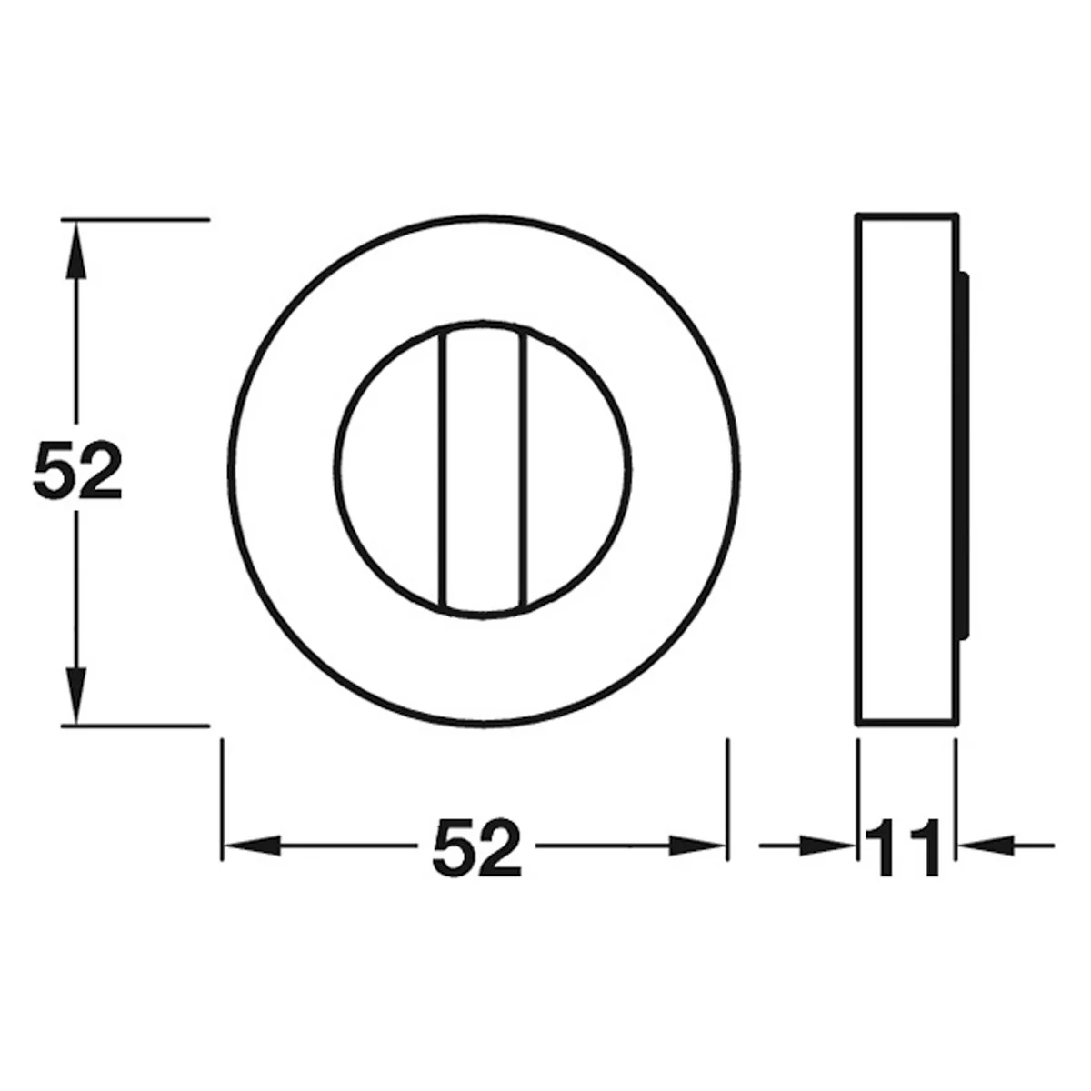 RO12 ESCUTCHEON RND WC D52x11 BNI - Image 2