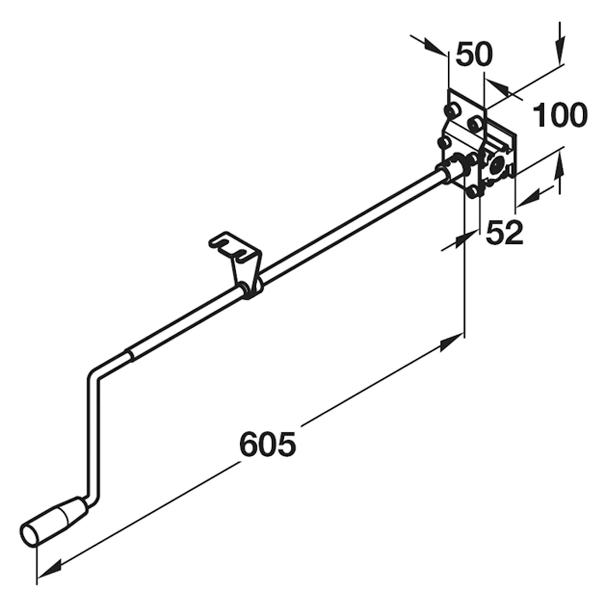 ROPOX WINDING HANDLE ST/WHI - Image 2