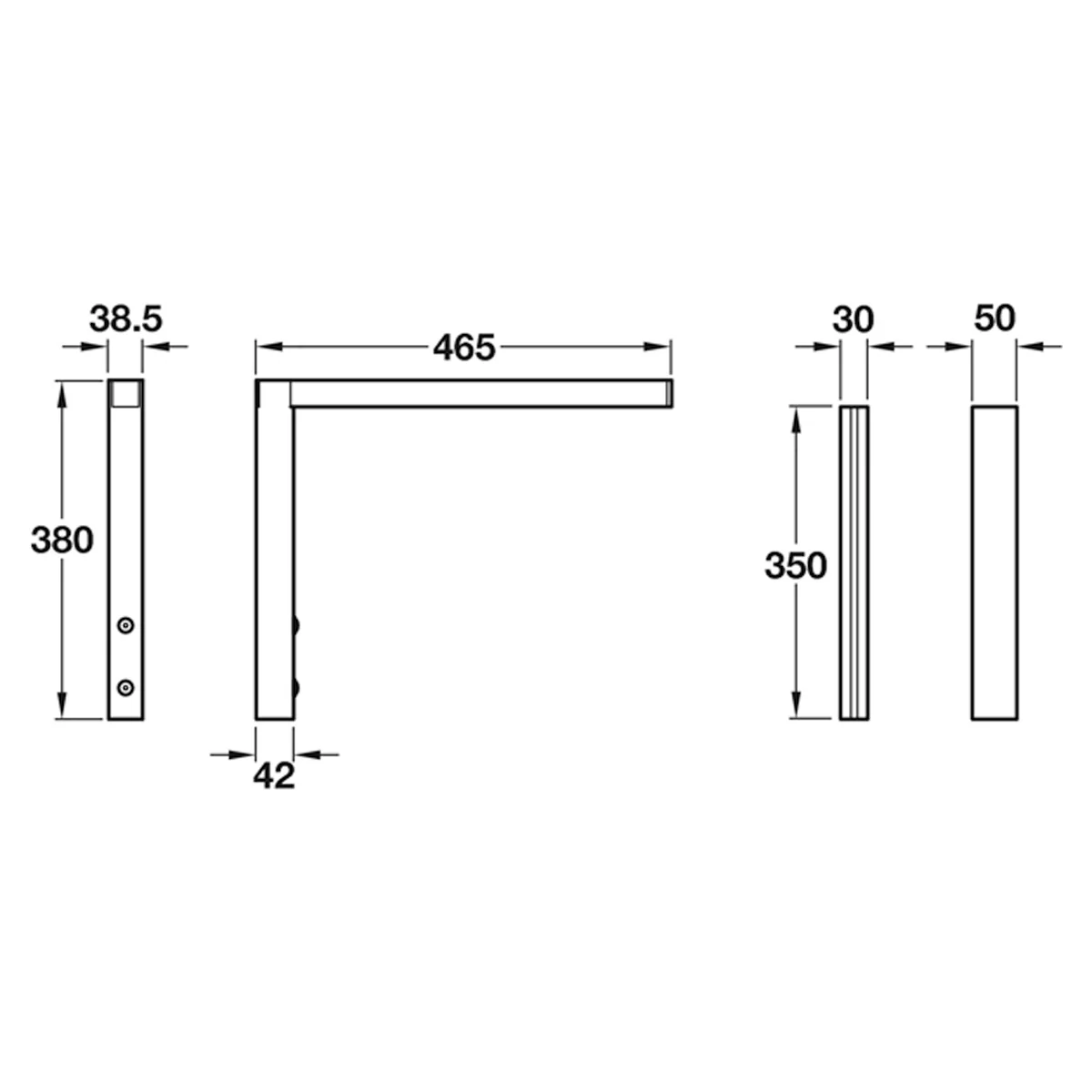 ROPOX WORKTOP BRACKET WHI - Image 2