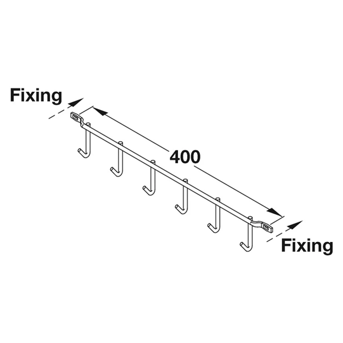 ROW OF 6 HOOKS 400 ST/PCP - Image 2