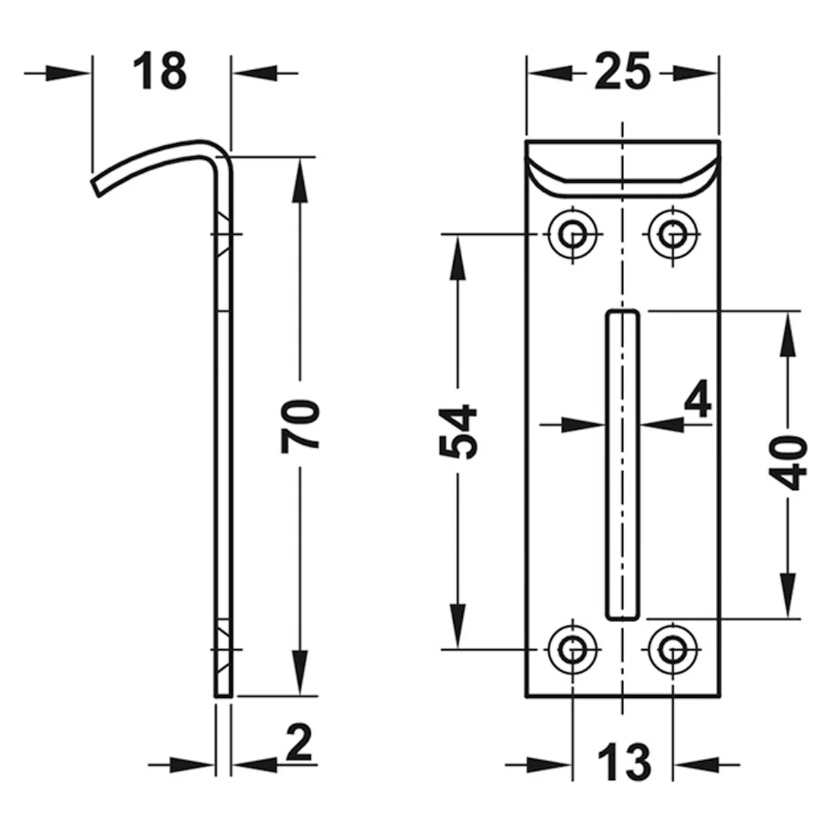 SAFE DEPOSIT BOX LOCK 70x25 ST/GLV - Image 2