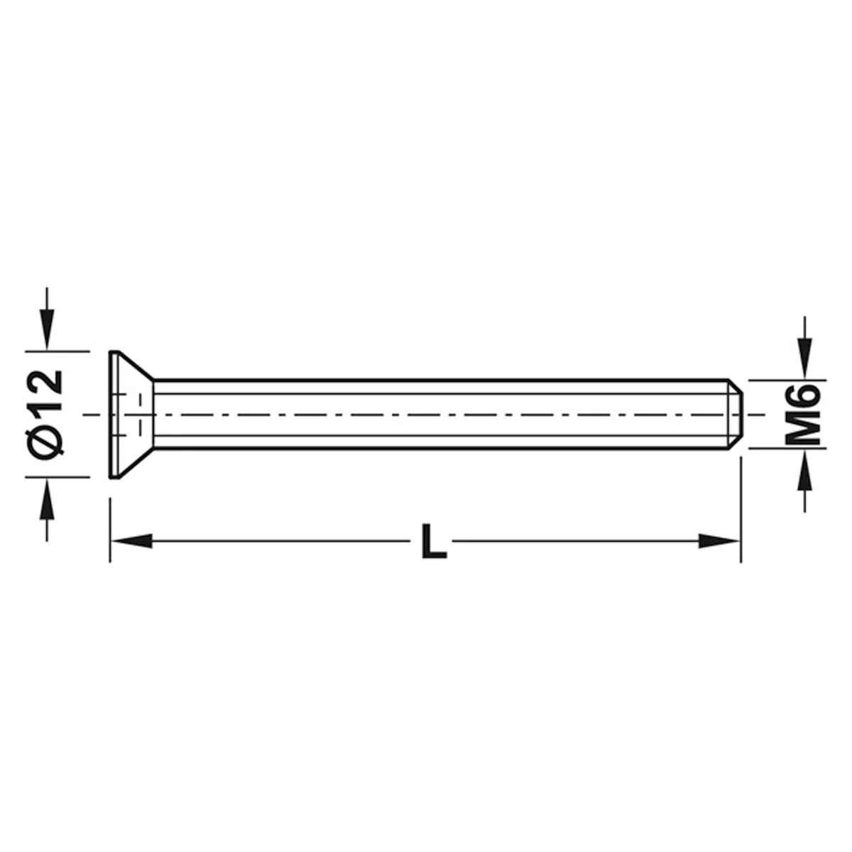 SCAN CON BOLT HEX4 CSNP DM6x50 x100 - Image 2