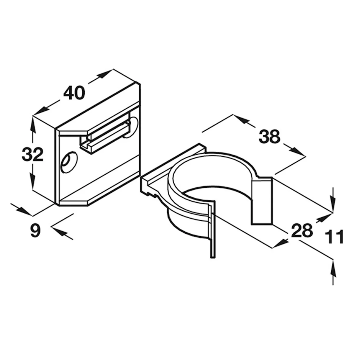 SCREW FIXING CLIP+BRACKET - Image 2