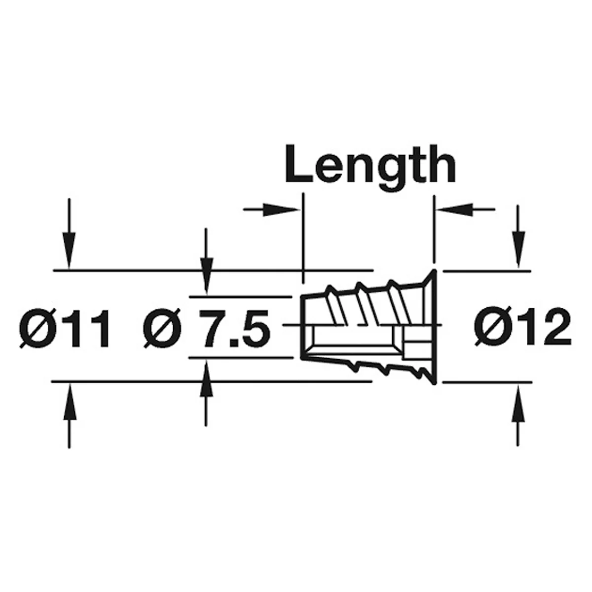 SCREW-IN SLEEVE SW06 D12x13 GLV x100 - Image 2