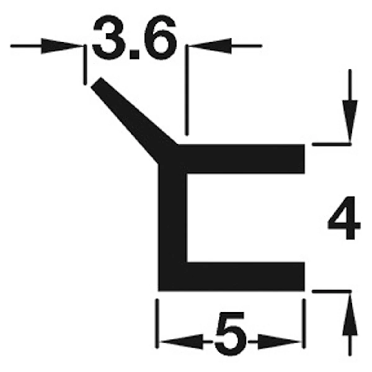 SEALING PROFILE 5x4x1000 PL/GRY - Image 2
