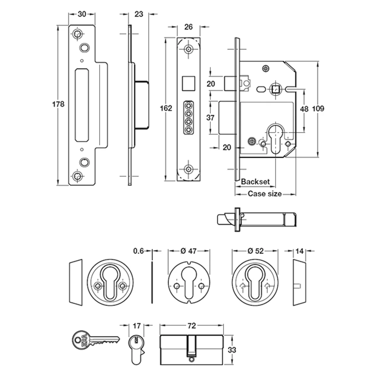 SECURITY CYL MORT SASHLOCK 79 SS - Image 2
