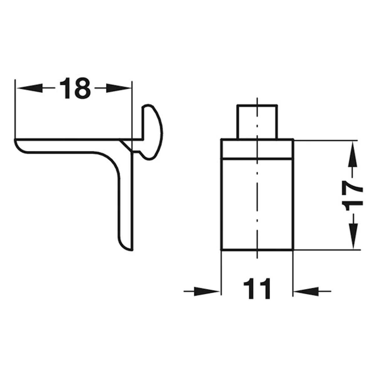SHELF SUPP 11x17x18 ALU/BRI x100 - Image 2