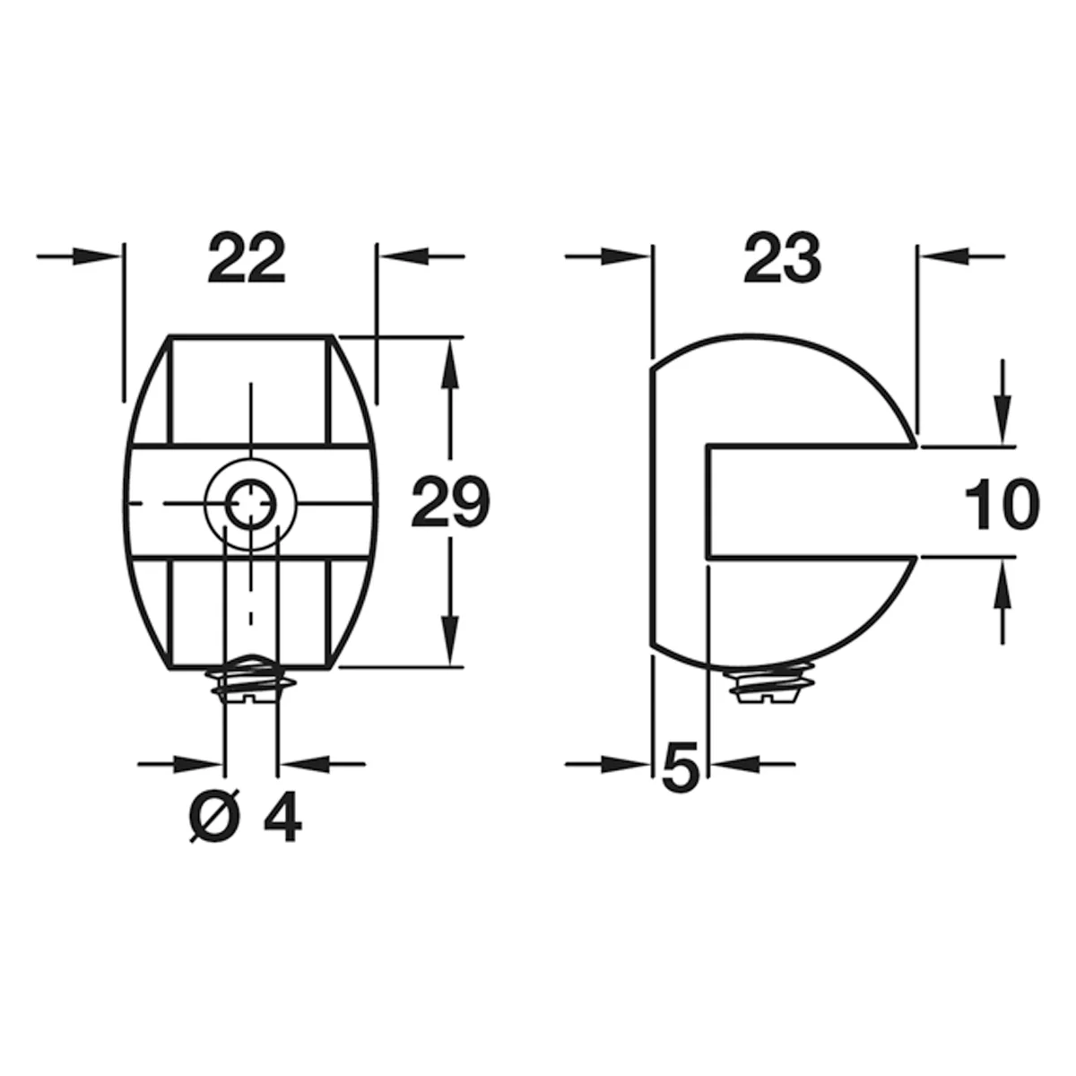 SHELF SUPP CLAMP SCREW 8-10 ZA/STST - Image 2
