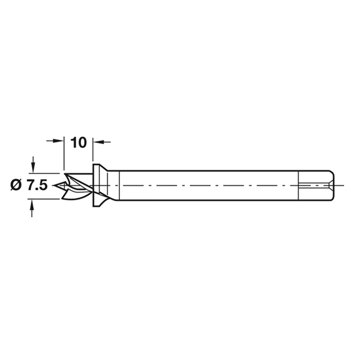 Shelf Support Drill Bit for Ø7.5mm Sleeve - Image 2