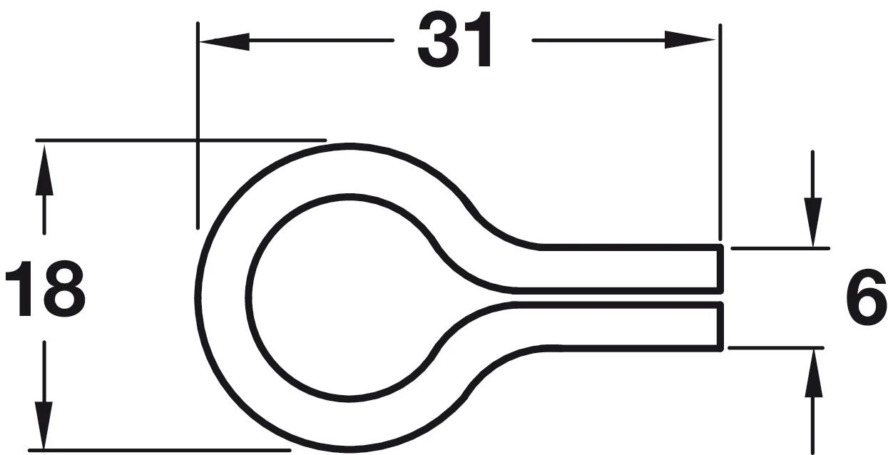 Shelf Support Ring Only – Electro Brassed (BR100EB) - Image 2