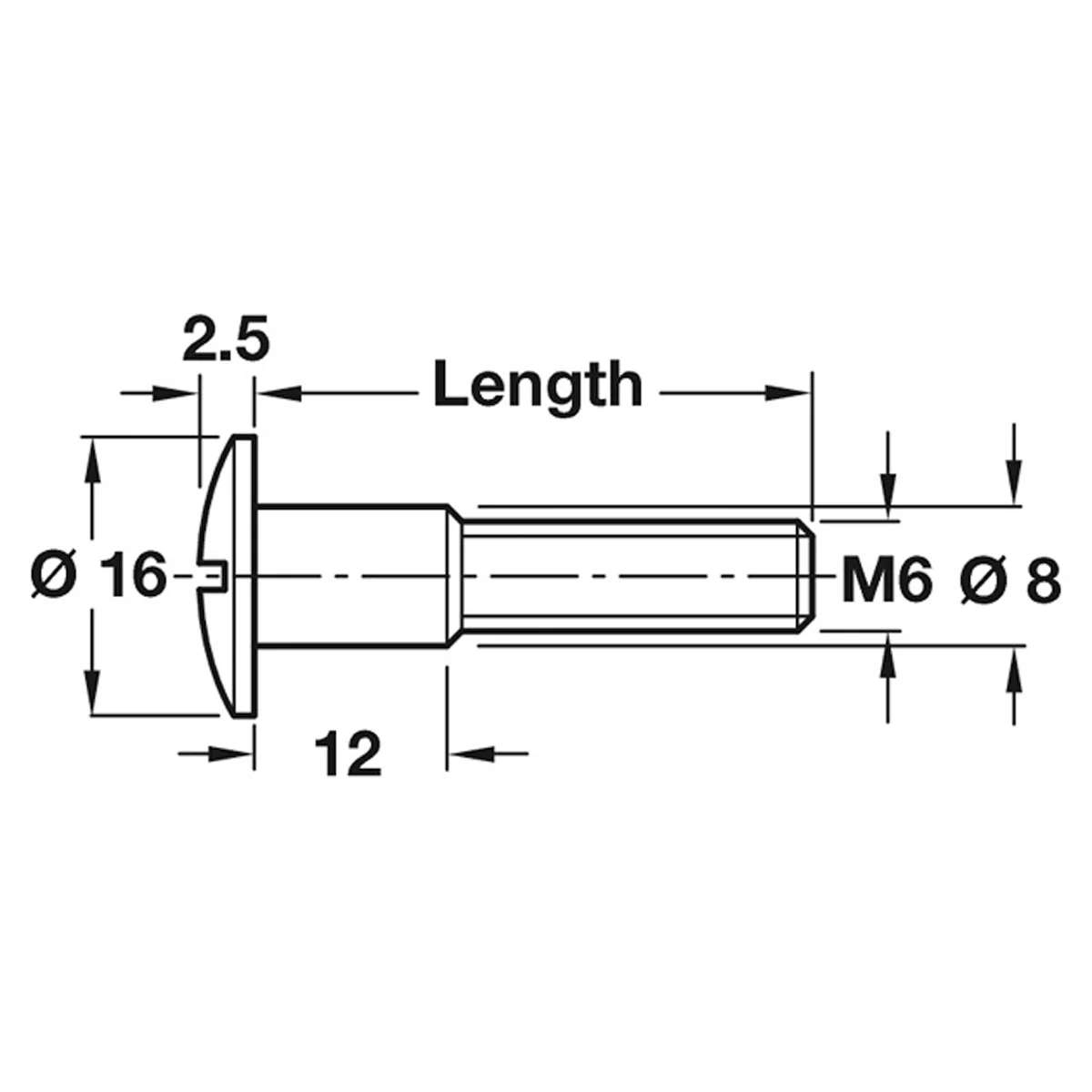 SHOULDER SCREW GALV ST DM6x32 x100 - Image 2