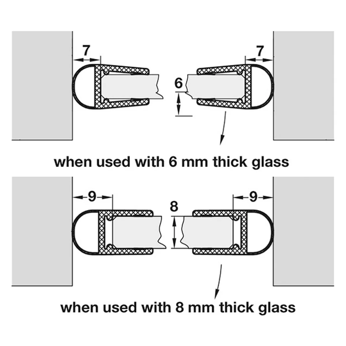 SHOWER BULB SEAL 2010 PVC/TRANS - Image 2